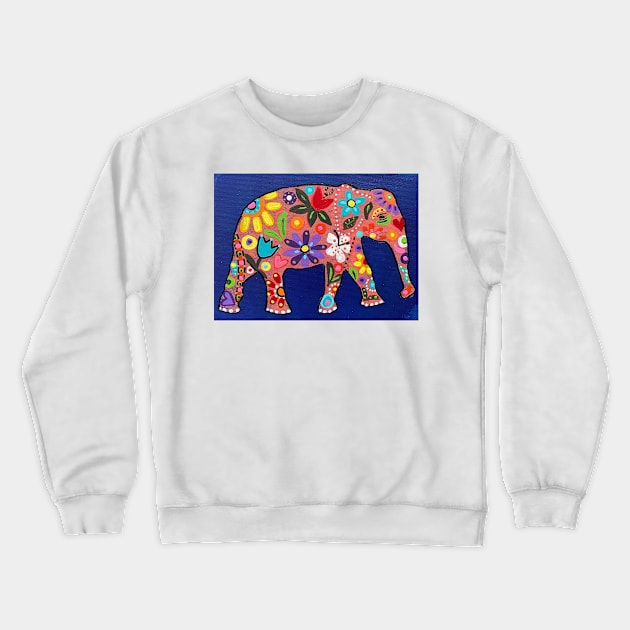 Elephant Festival Crewneck Sweatshirt by MagaliModoux